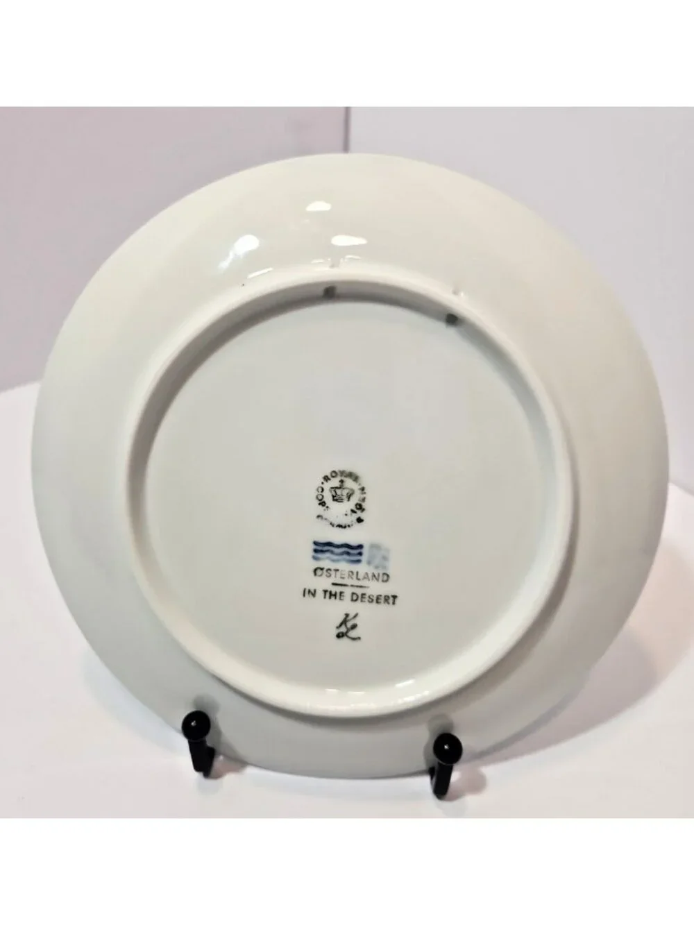 Vtg 1972 Royal Copenhagen Christmas Plate In The Desert Denmark Blue White